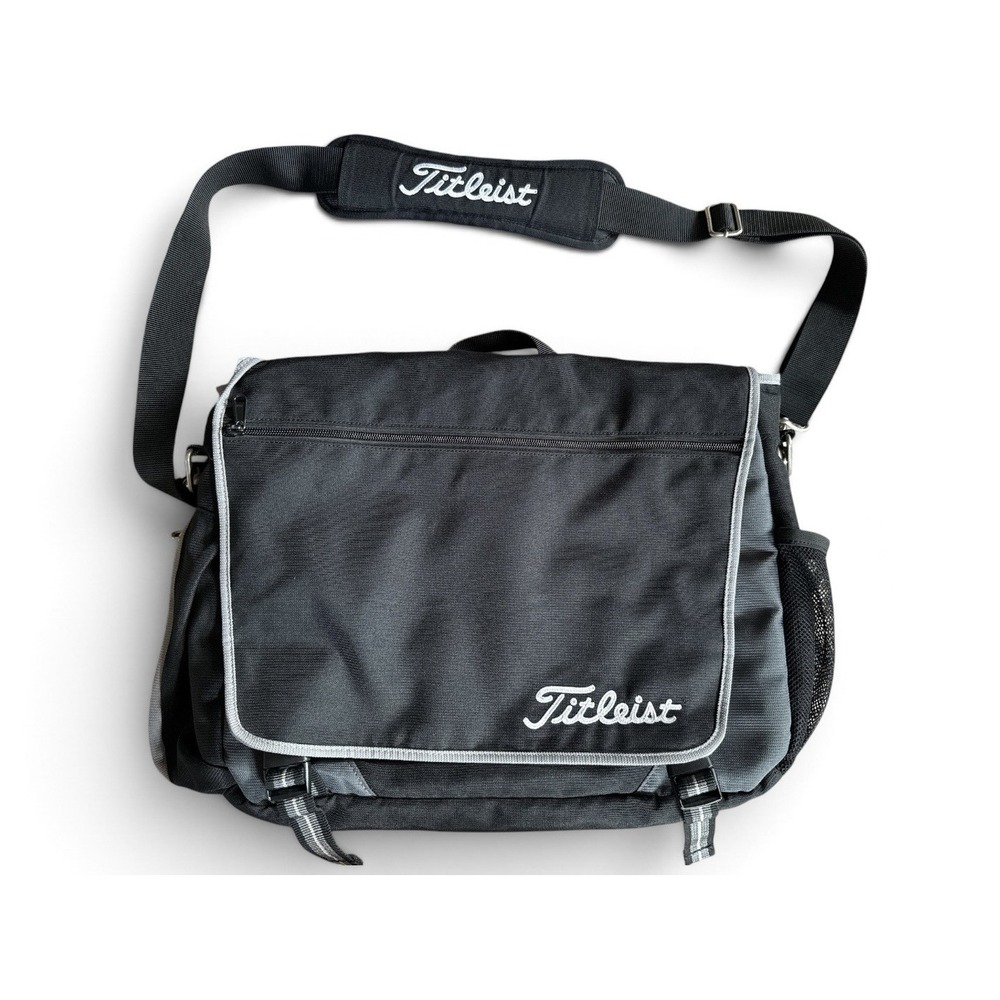Titleist Messenger Professional Travel Laptop Shoulder Bag Black Carry On Golf